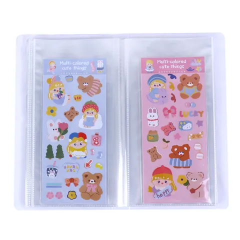 Large Capacity Transparent PP Sticker Storage Album Photo Card Holder For Photocard Guka DIY Scrapbooking Organizer Folder