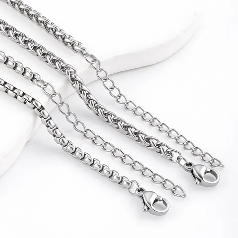 Herren Edelstahl Kette Halskette Hip Hop 304 Titan Stahl Kiel Box Kette Minimalistischer Modeschmuck Für Herren Tägliche Halsketten