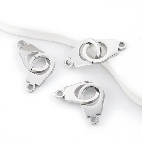 Stainless Steel Handcuff Pendant Connector For DIY Jewelry Making Polished Metal Charm For Necklace Bracelet Accessory