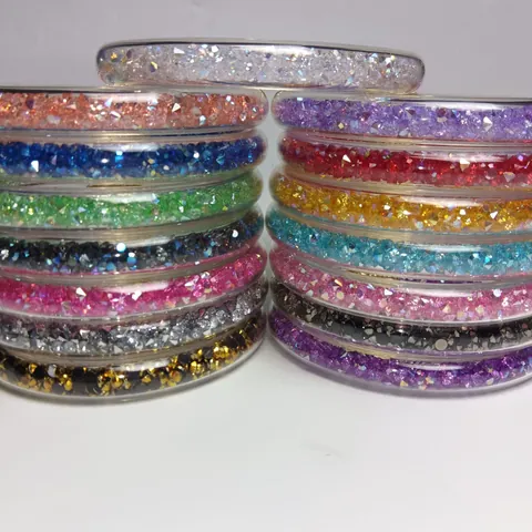 Brazalete Jelly de Silicona PVC de 9mm Con Circonia Brillante Pulsera de Joyería de Moda Envolvente para Mujer
