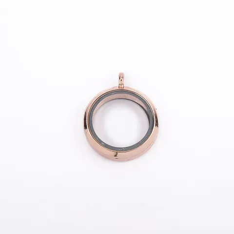 Ciondolo a Medaglione Galleggiante Rotondo Fai-da-te da 30mm in Lega e Vetro Cornice per Foto per Collana Accessorio per Gioielli