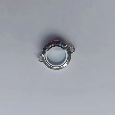Round Clear Stainless Steel Gawu Box Pendant For DIY Jewelry Making Bracelet Necklace Locket Pendant Only Without Chain
