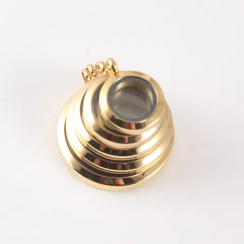 Stainless Steel Floating Locket Pendant Glass Screw Top Gau Box Memorial Pendant For Photo Dried Flowers Jewelry Making