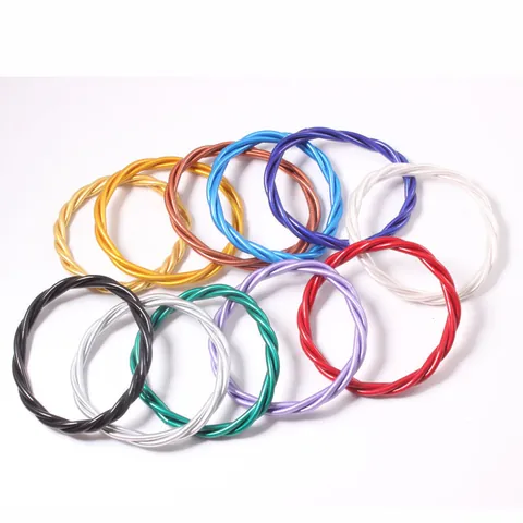 Fashion PVC Gold Foil Glitter Twist Rope Braided Bangle For Women Handmade Colorful Sparkly Silicone Tubing Bracelet Jewelry