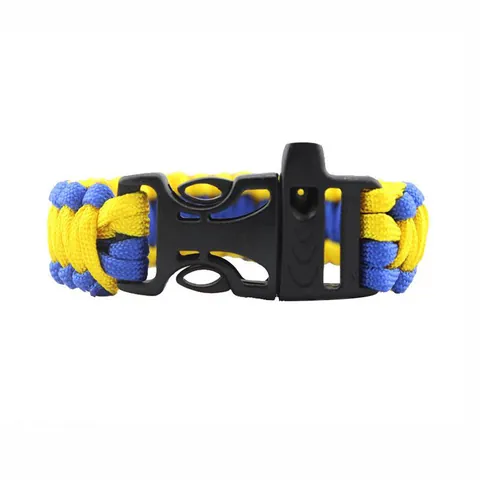 Outdoor Multifunctional Paracord Survival Bracelet Tactical Whistle Woven Bracelet For Camping Hiking Unisex Alloy Jewelry