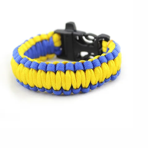 Outdoor Multifunctional Paracord Survival Bracelet Tactical Whistle Woven Bracelet For Camping Hiking Unisex Alloy Jewelry
