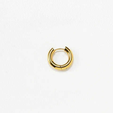 Westlich Minimalistisch F136 Titanlegierung Hoop Ohrringe Hochglanzpoliert Dick Rund Kreis Piercing Schmuck Für Damen Zubehör