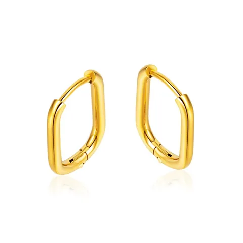 Minimalistische Edelstahl Oval Creolen Geometrische Mode Gold Silber Huggie Ohrringe Für Frauen Täglich Schmuck Geschenk