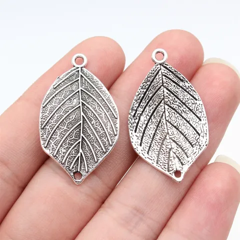 Vintage Zinklegierung Blatt Charms Verbinder Für DIY Armband Halskette Schmuckherstellung Retro Botanische Anhänger Zubehör