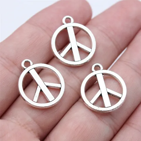 Vintage Zinklegering Vredesteken Hanger DIY Sieradenaccessoires Antiek Zilver Antiek Brons Retro Stijl Bedel