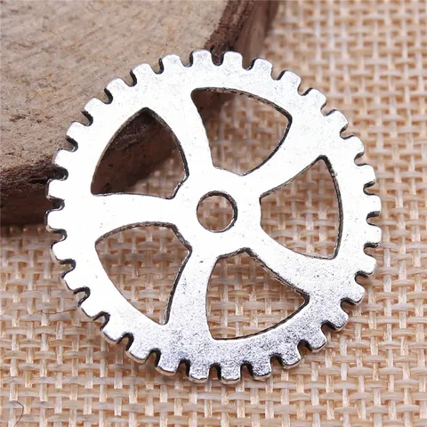 Ciondoli a Ingranaggio in Lega di Zinco Vintage Stile Steampunk Industriale Charms per Creazione Gioielli Fai da Te Argento Bronzo