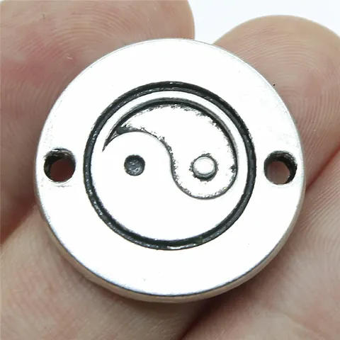 Antique Zinc Alloy Tai Chi Yin Yang Connector Vintage Jewelry Findings For DIY Necklace Bracelet Making Accessory Unisex Decorative Pendant