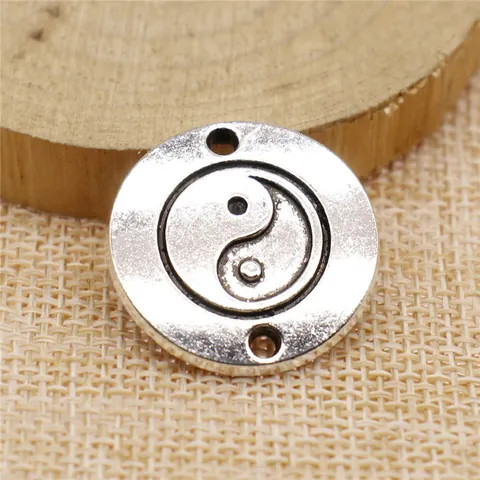 Antique Zinc Alloy Tai Chi Yin Yang Connector Vintage Jewelry Findings For DIY Necklace Bracelet Making Accessory Unisex Decorative Pendant