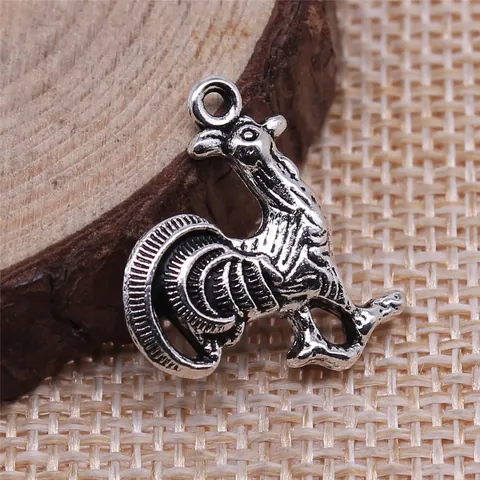 Pendentifs en Alliage Antique Coq Animaux Multi Couleurs pour Fabrication de Bijoux DIY Accessoires Pendentifs Coq