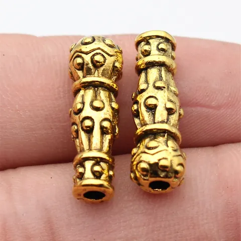 Vintage Antiekgoud Legering Imam Gebedskralen Rosary Retro Reliëf Tussenkralen Voor DIY Religieuze Sieraden Maken Accessoires