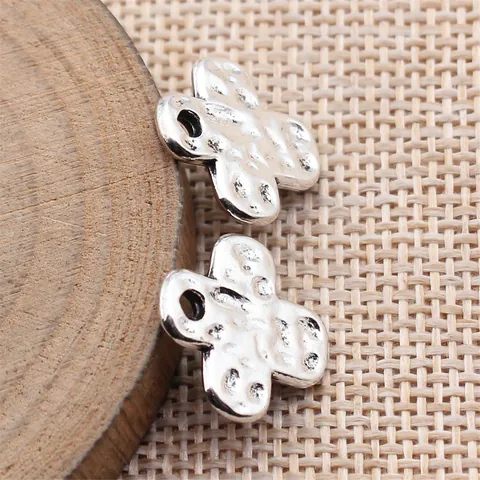 Hammered Cross Pendant Zinc Alloy DIY Jewelry Making Findings Retro Metal Charm For Necklace Bracelet Craft Accessories