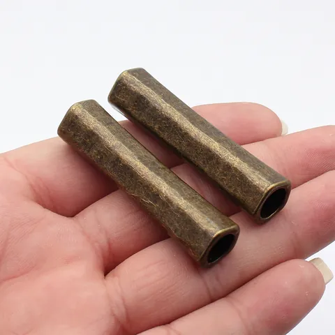 Antique Bronze Alloy Tube Spacer Beads 58x14x13mm Large Hole Beads For Dreadlocks Hair Decoration DIY Jewelry Making