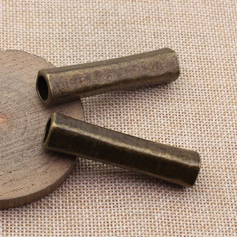 Antique Bronze Alloy Tube Spacer Beads 58x14x13mm Large Hole Beads For Dreadlocks Hair Decoration DIY Jewelry Making