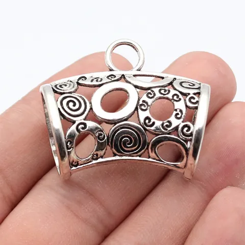 Altsilber Vintage Wirbel Schalschnalle Zinklegierung Hohle Spirale Schalclip Kleidung Zubehör Für Damen Schmuckherstellung