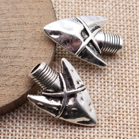 Vintage Zinc Alloy Arrowhead Pendant Charm For DIY Jewelry Making Retro Electroplated Metal Arrow Pendants Accessories Unisex
