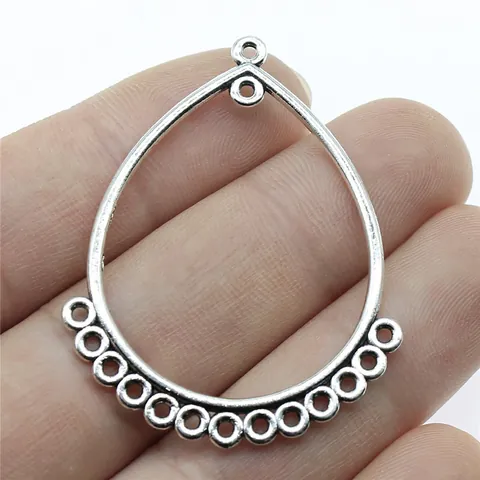 Vintage Zinklegering Traanvorm Oorbel Connector Hangers Voor DIY Sieraden Maken Accessoires Multi Gat Drop Charms Vrouwen Retro Bevindingen