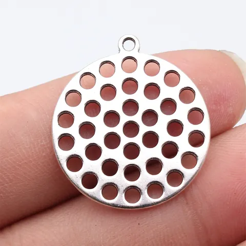 Zinc Alloy Round Multi-Hole Pendant Charms Electroplated DIY Jewelry Making Accessories Earring Necklace Connecting Base Findings