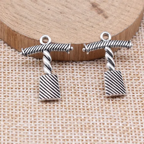 Retro Zinklegierung Flaschenöffner Anhänger Altsilber DIY Schmuck Zubehör Galvanisierter Korkenzieher Anhänger Für Halskette Schlüsselanhänger