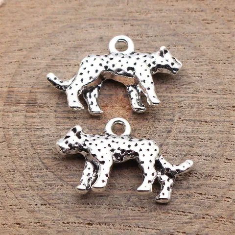 Colgantes de Aleación de Leopardo 3D de Aleación de Zinc Forma de Animal Para Hacer Joyería DIY Collares Pulseras Estilo Retro ZAKKA