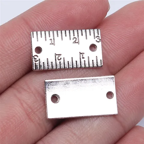 Vintage Alloy Ruler Shape Connector Charms For DIY Jewelry Making Bracelet Necklace Antique Silver Bronze Ruler Pendant