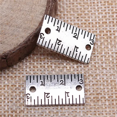 Vintage Alloy Ruler Shape Connector Charms For DIY Jewelry Making Bracelet Necklace Antique Silver Bronze Ruler Pendant