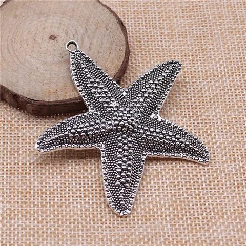 Große Vintage Legierung Seestern Anhänger Meer Stern Charms Für DIY Schmuckherstellung Antike Bronze Silber Gold Retro Marine Zubehör