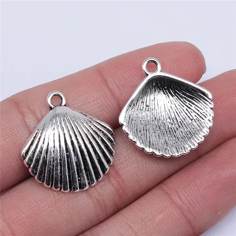 Charms Coquilles Saint-Jacques Rétro Alliage de Zinc Pendentifs Animaux Marins pour la Fabrication de Bijoux DIY Colliers Bracelets Boucles d'Oreilles