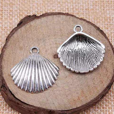 Charms Coquilles Saint-Jacques Rétro Alliage de Zinc Pendentifs Animaux Marins pour la Fabrication de Bijoux DIY Colliers Bracelets Boucles d'Oreilles