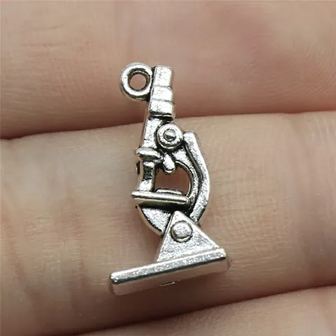 Vintage Zinc Alloy Microscope Pendants Retro Style DIY Jewelry Making Accessories For Necklace Bracelet Scientific Charms