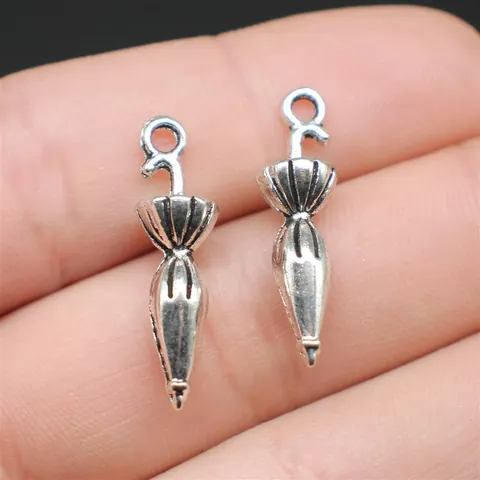Vintage Antique Silver Alloy Umbrella Pendant For DIY Jewelry Making Retro Style Umbrella Charms For Necklace Bracelet