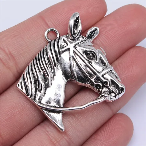 Vintage Legierung Pferdekopf Anhänger Für DIY Schmuckherstellung Retro Antik Silber Bronze Tier Charms Handwerk Zubehör
