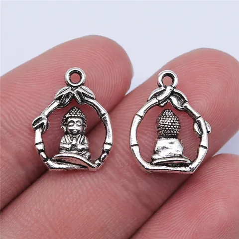 Vintage Alloy Buddha Charms Antique Silver Gold Bronze Pendants For DIY Jewelry Making Findings Accessories Religious Charms