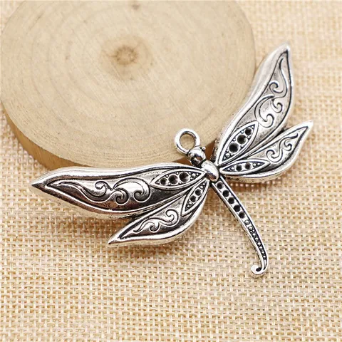 Vintage Κράμα Μεγάλη Λιβελούλα Charms DIY Κοσμήματα Κατασκευή Αξεσουάρ Αντίκα Ασήμι Χάλκινο Έντομο Μενταγιόν για Κολιέ Χειροτεχνία