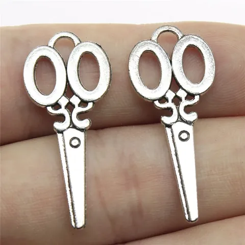 Antique Alloy Scissors Charm Pendants For DIY Jewelry Making Necklaces Bracelets Retro Metal Tools Crafts Accessories