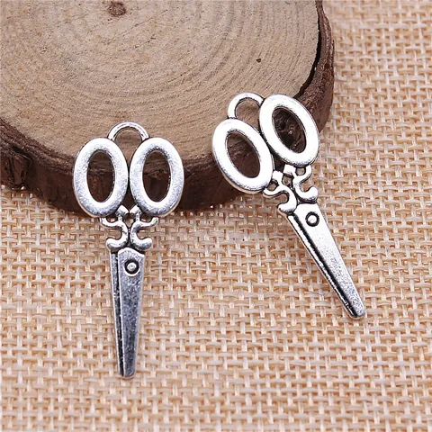 Antique Alloy Scissors Charm Pendants For DIY Jewelry Making Necklaces Bracelets Retro Metal Tools Crafts Accessories