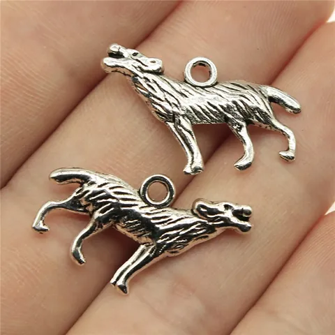 Wolf Charms Anhänger Antik Legierung Tier Anhänger Für DIY Schmuckherstellung Findings Halskette Armband Handwerk Herren Damen