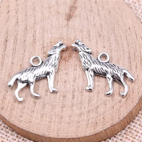 Wolf Charms Anhänger Antik Legierung Tier Anhänger Für DIY Schmuckherstellung Findings Halskette Armband Handwerk Herren Damen
