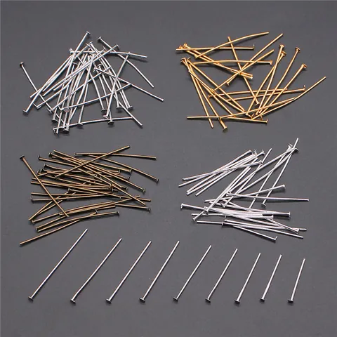 Iron Flat Head T-Pins Jewelry Making Findings Multiple Colors And Sizes For DIY Earrings Bracelet Necklace Accessories