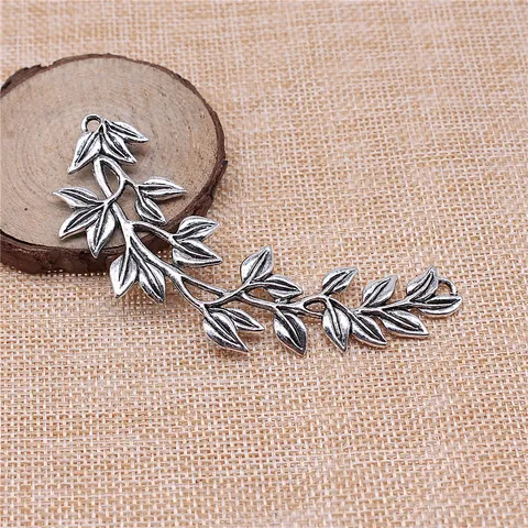 Vintage Legierung Zweig Verbinder Blatt Charms Für DIY Schmuckherstellung Antik Bronze Silber Gold Botanische Zweig Links