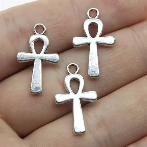Legierung Ankh Kreuz Anhänger Antik Bronze Gold Silber Ägyptische Lebenssymbol Charms Für DIY Schmuckherstellung Zubehör Basteln
