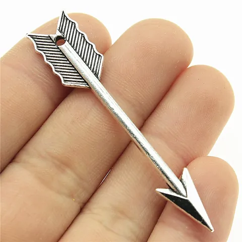 Vintage Alloy Arrow Pendant Charms Electroplated Metal Arrowhead Jewelry Findings For DIY Necklace Bracelet Accessory Craft