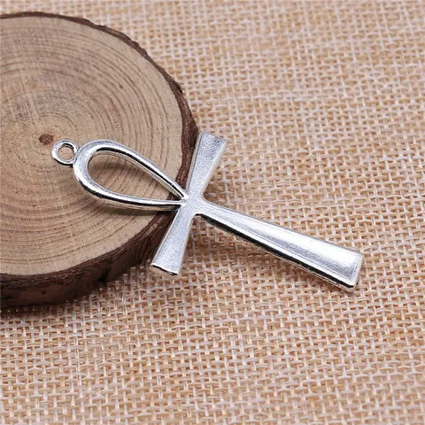 Vintage Metal Ankh Cross Pendant Ancient Egyptian Symbol Charm For DIY Jewelry Making Religious Accessories For Men Women