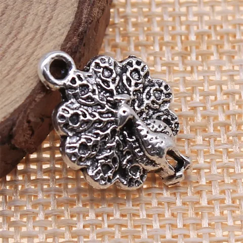 Vintage Alloy Peacock Pendants Animal Metal Charms For DIY Jewelry Making Necklaces Clothing Decoration Accessories Unisex