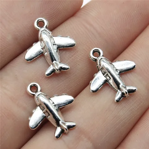 Dijes de Avión de Aleación Vintage Colgantes de Aviones Retro para Hacer Joyas DIY Collares Pulseras Pendientes Accesorios de Artesanía