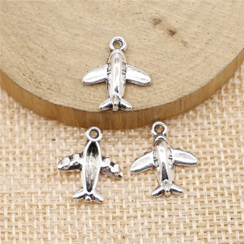Dijes de Avión de Aleación Vintage Colgantes de Aviones Retro para Hacer Joyas DIY Collares Pulseras Pendientes Accesorios de Artesanía